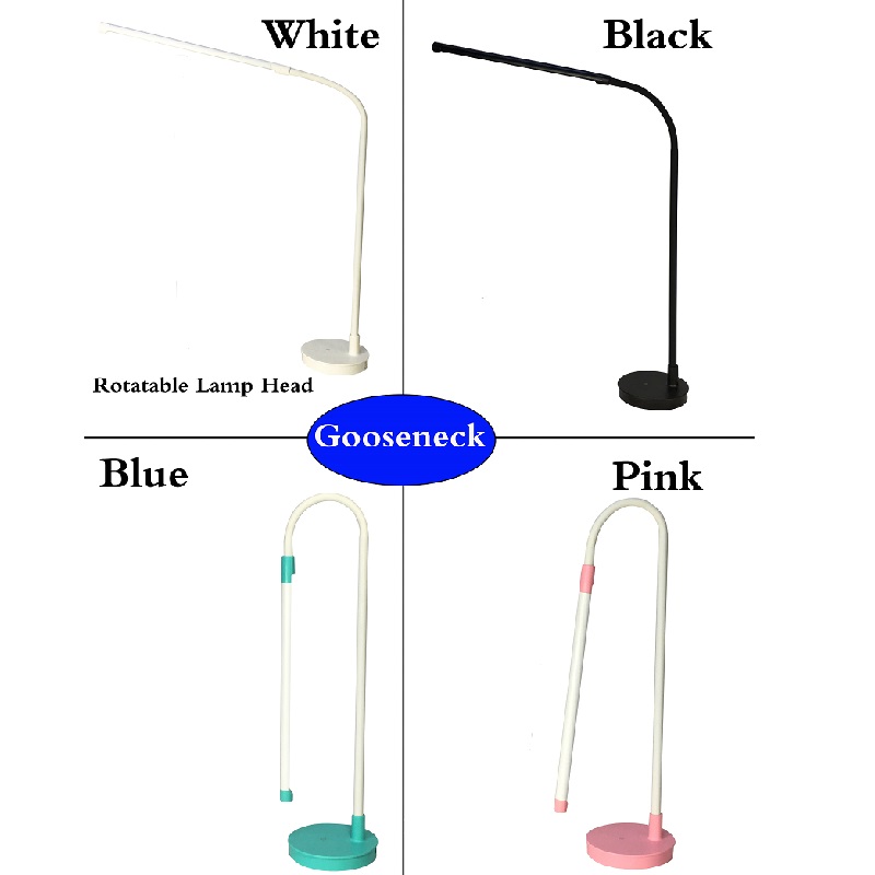 518 LED Desk Lamp ă Black table Light Metal LED Reading Light with Flexible Gooseneck Eye Grie Daylight