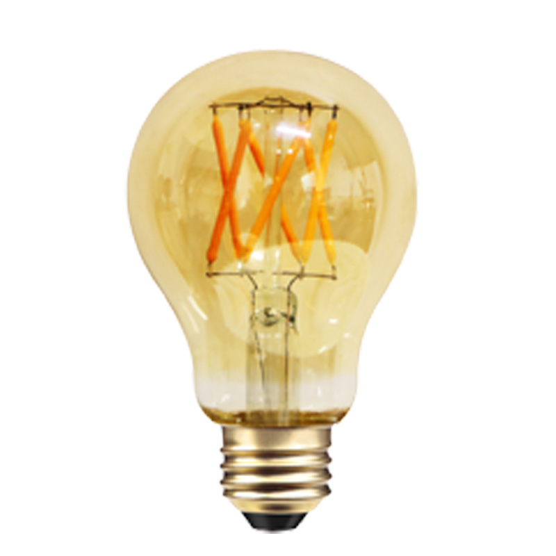 A60 Sticlă colorată de culoare Amber 2W 4W 6W 8W filament spiral PANDANT Lamp