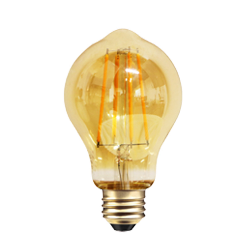 A60 Sticlă colorată de culoare Amber 2W 4W 6W 8W filament spiral PANDANT Lamp