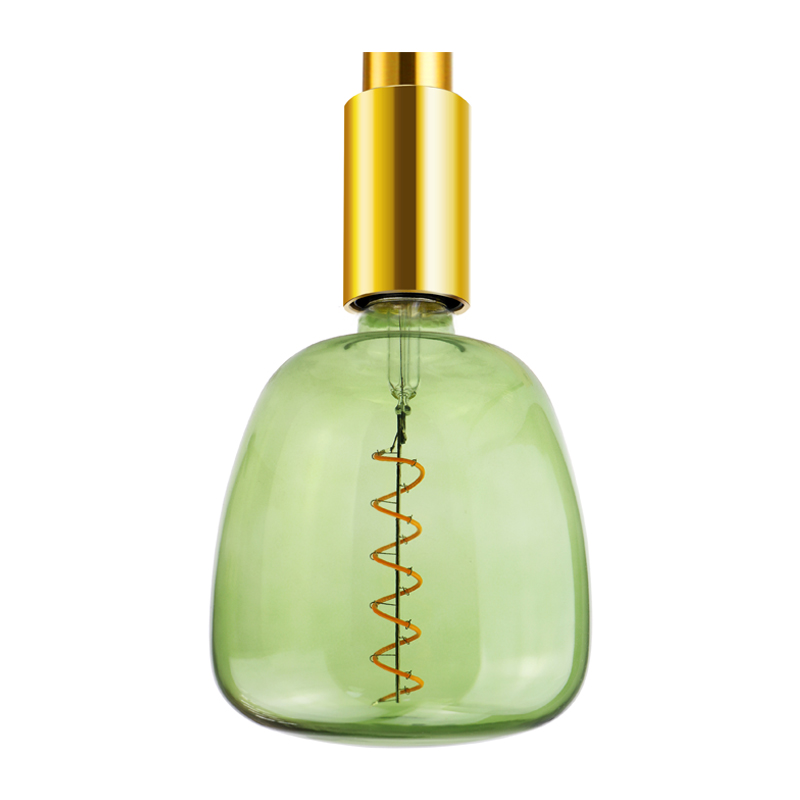 Vase spiral ă Verde 4w lumina lămpii cu filamente de moda