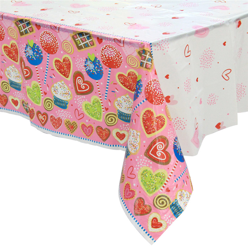 Valentine's Day Plastic Party Tablets Disposable and rectangular Tablebede