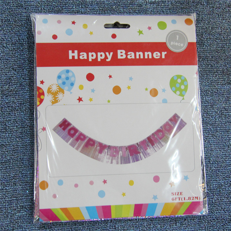 Foil Banner cu Glitter pentru decorarea petrecerii La mulţi ani pentru copii şi adulţi