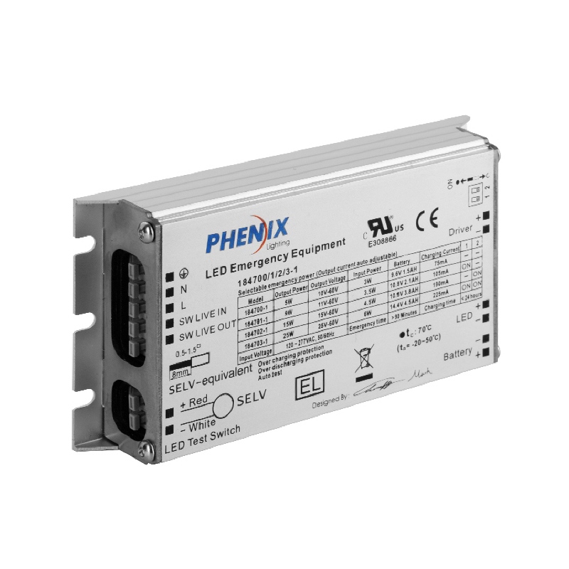 18470X-X COMPETENȚĂ LED DRIVER DE URGENȚĂ
