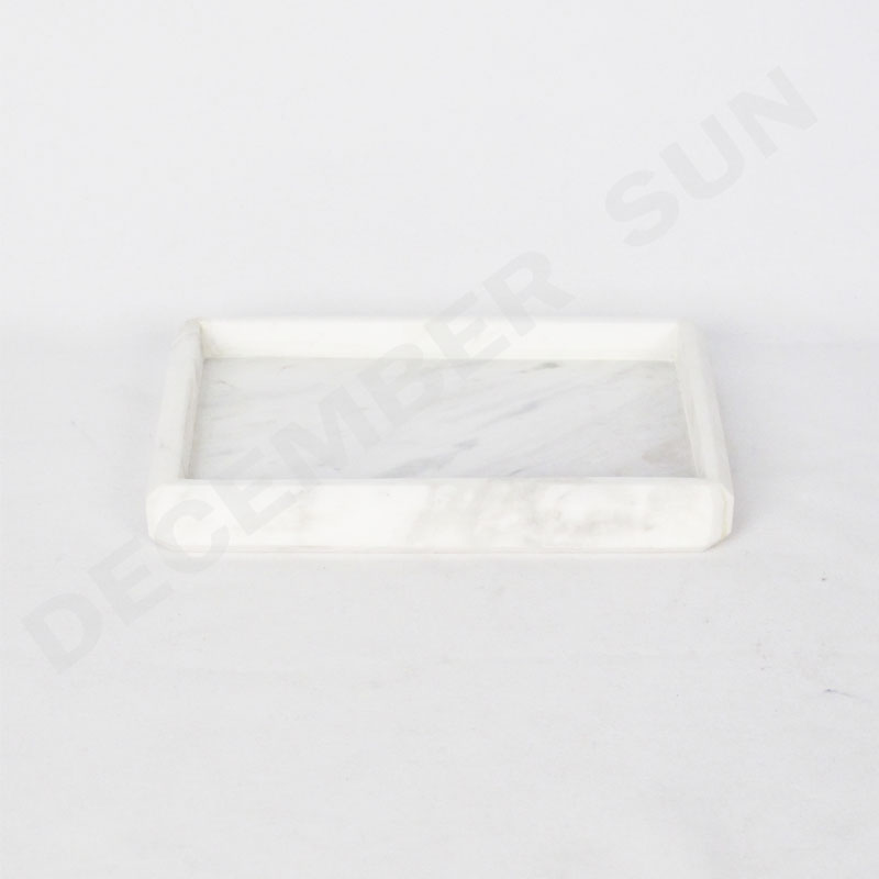 Set de tavă de marmură albă făcută manual