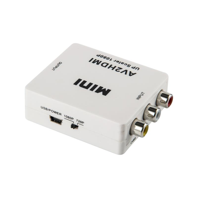 Mini Size AV/RCA/CVBS către Convertor HDMI Upcaler 720p/1080p