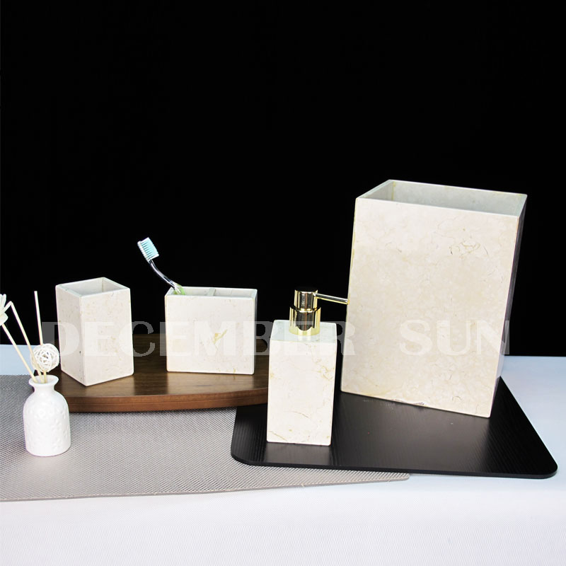 Set de accesorii pentru baie de marmură en-gros pentru baie