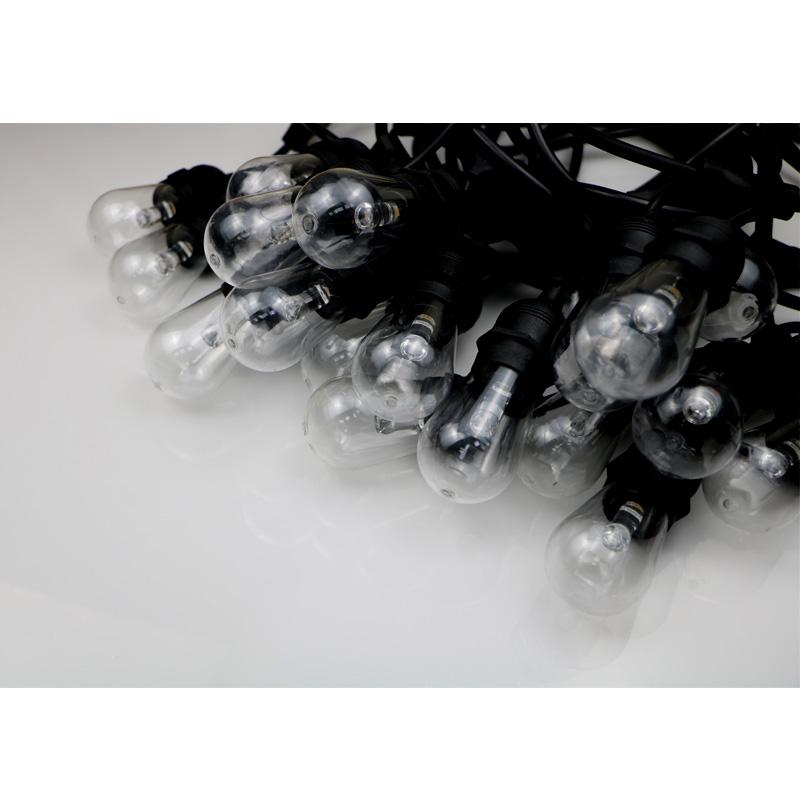 Becuri cu șnur în aer liber culoare albă caldă pentru alegerea decorațiunilor de Crăciun