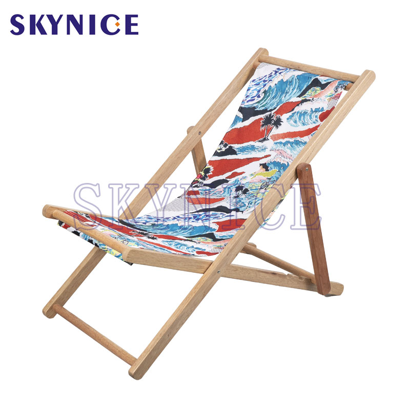 Scaun de relaxare pliant din lemn cu preț mic