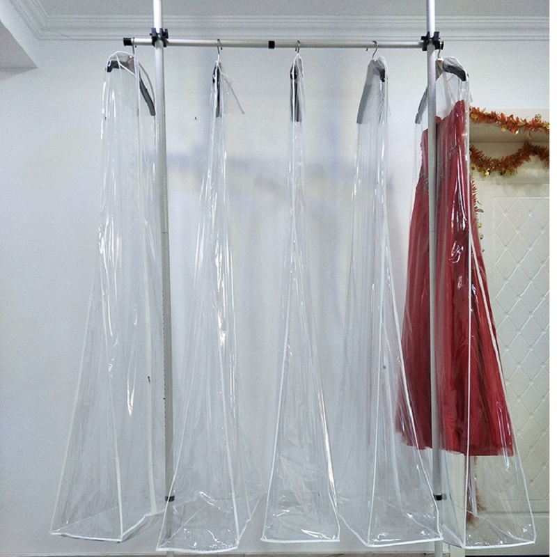 SGW06 Geantă de mireasă lungă din PVC transparentă rochie de mireasă