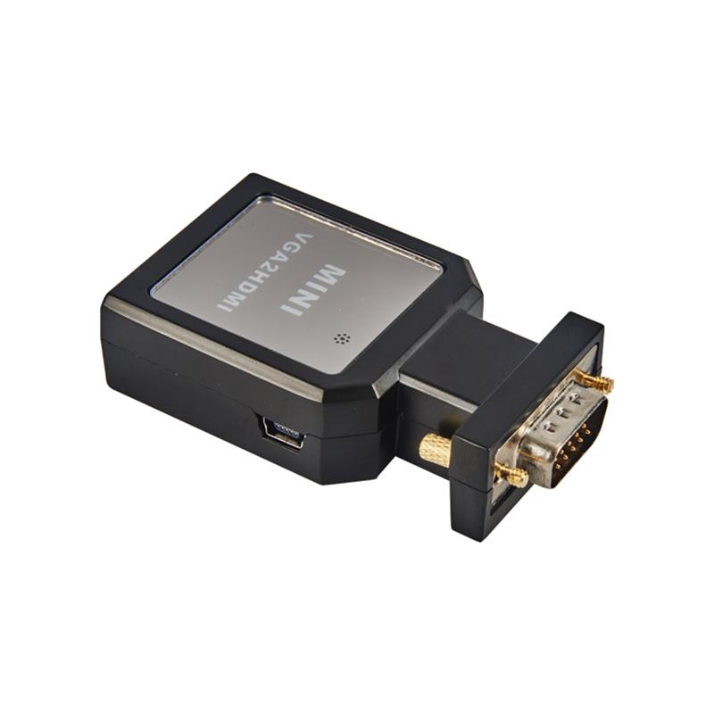Carcasă metalică MINI Dimensiune VGA + convertor audio audio la HDMI de 3,5 mm