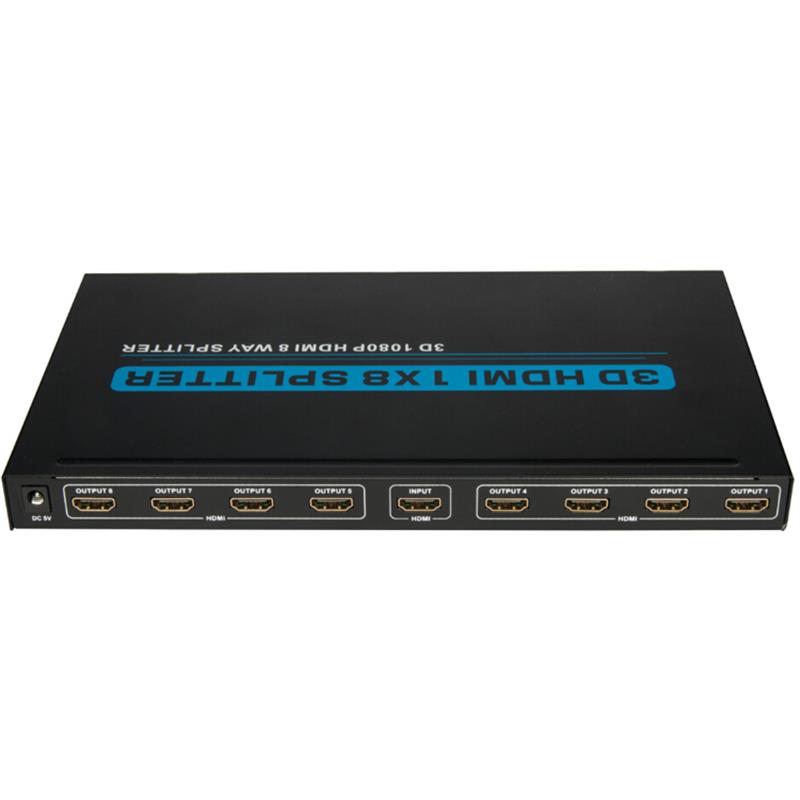 8 porturi HDMI 1x8 Splitter Support 3D Full HD 1080P