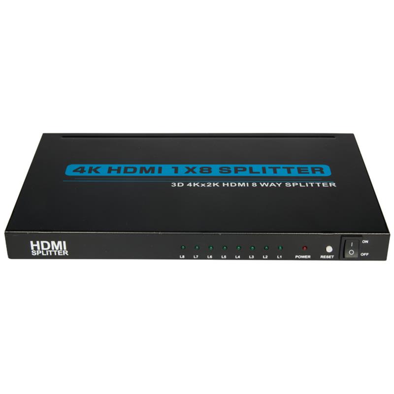 4 porturi 8 porturi HDMI 1x8 Splitter Support 3D Ultra HD 4Kx2K / 30Hz