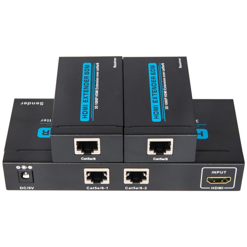 2 porturi UTP HDMI 1x2 Splitter over Cat5e / 6 Single cu 2 receptoare de până la 60m