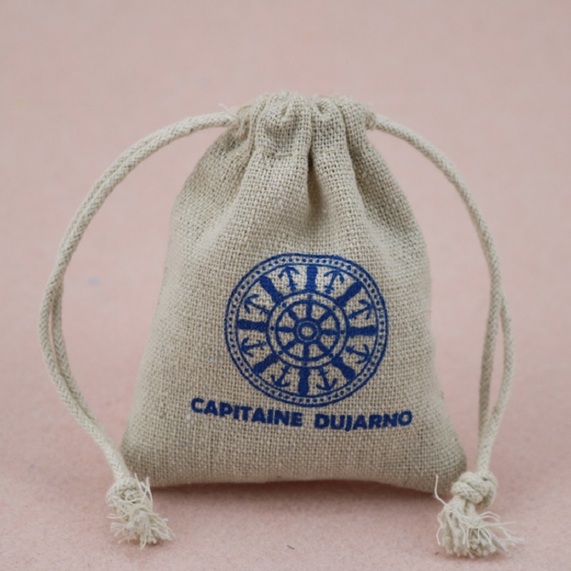 SGS50 Durabilă Mini Linen Burmp de cânepă sac de cadou Sac de sertar sac de ceai Iuta Saci de cafea Eco Juta Geantă cu logo personalizat