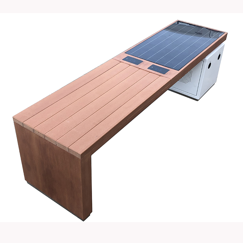 Solar Powered Phone încărcare WiFi Acces exterior Mobilier Smart Bench