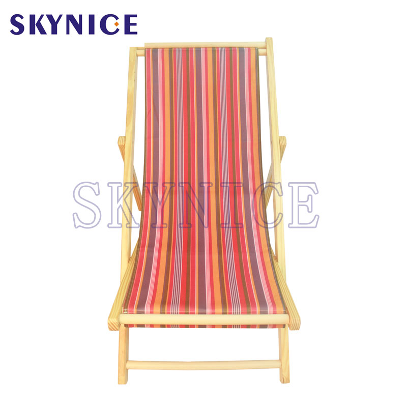 Scaun pliabil în aer liber din lemn cu plajă
