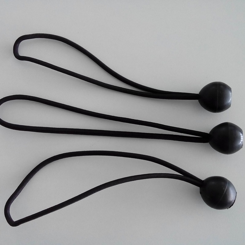 Țesut acoperit Materie primă rezistentă Elastic Cord Bungee cu bile elastice cu lungimi diferite