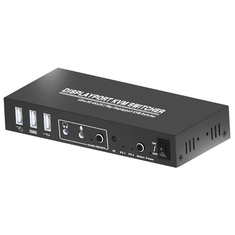 Displayport KVM 2x1 Switcher Support 3D Ultra HD 4Kx2K @ 60Hz