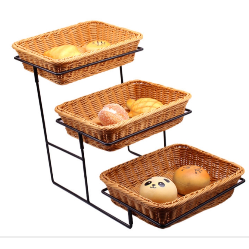 vitrină raft pentru coș cu 3 niveluri