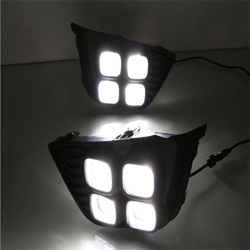 Daytime running light for Honda Jazz/Fit 2016,Fogglamp for Honda Jazz/Fit 2014~2016 DRL