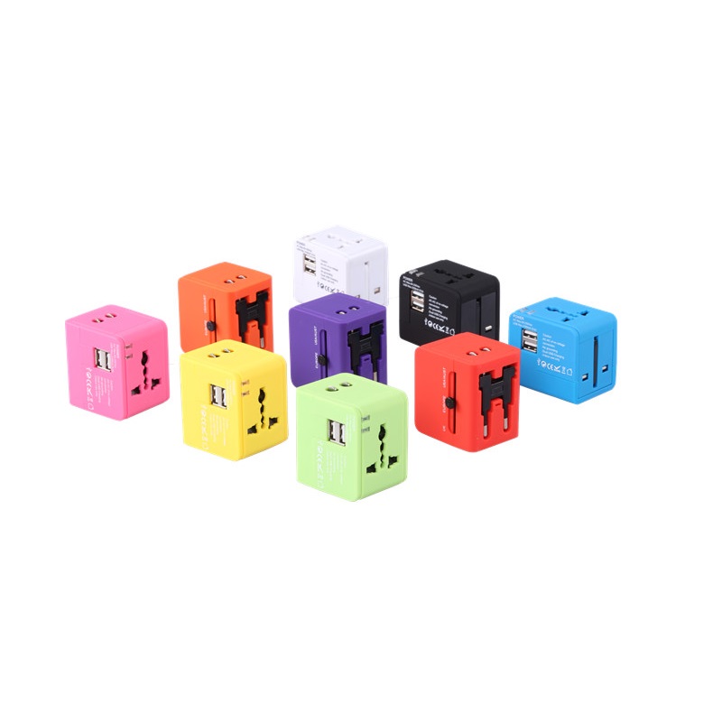 RRRTRAVEL cel mai bun cadou de călătorie adaptor universal de călătorie cu 2 usb ASS US UE UK plug toate într-un adaptor