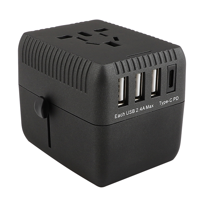 Adaptor universal de călătorie PD Adaptor pentru încărcător intern cu încărcător de perete cu alimentare inteligentă 5A și USB tip-C USB 3.0A pentru SUA