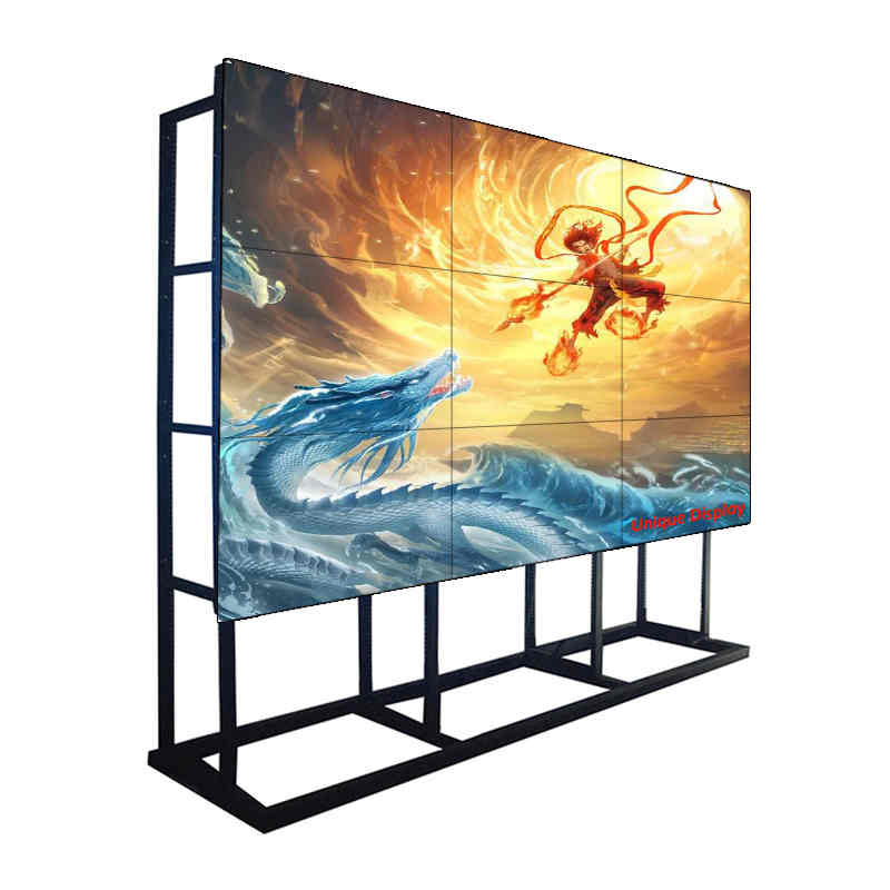 Lună de 55 inch 3,5 mm Ecran monitor video sistem de pereți LCD 700 Nit cu panou LG pentru Centrul de Comandă, Centrul Comercial, Sala de control a magazinului cu lanțuri