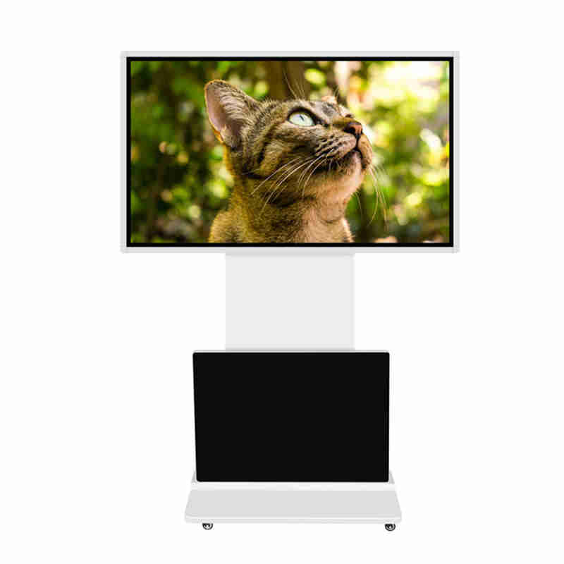 Suport de semnalizare digital cu etaj de 43 inch, monitor LCD rotativ pentru publicitate rotativă la 360 de grade pentru supermarket, magazin cu amănuntul, benzinărie, autobuz, mall