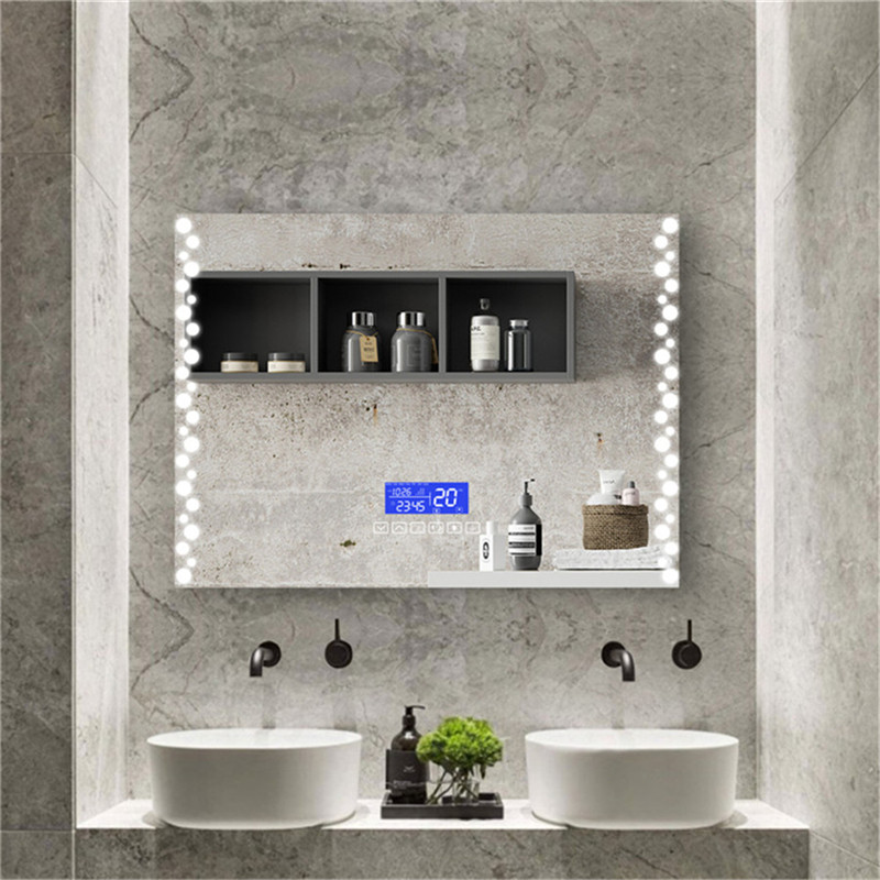 Comutator de senzor de contact fără ceață Trei culori Lumini în fundal cu Bluetooth/Digital Clock/Defogger