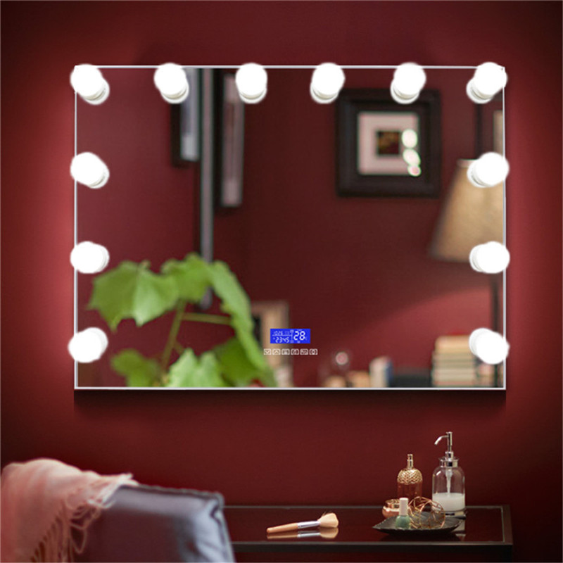 Decorativă Frumuseţe Vanity Touch Screen Bluetooth Mirror Wall-montat Hollywood condus vanitate oglinda