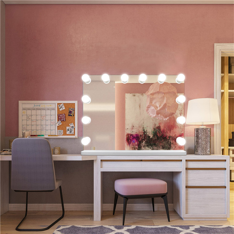 MDF Base Hollywood LED Vanity Mirror Lights Kit cu Bulbs Light