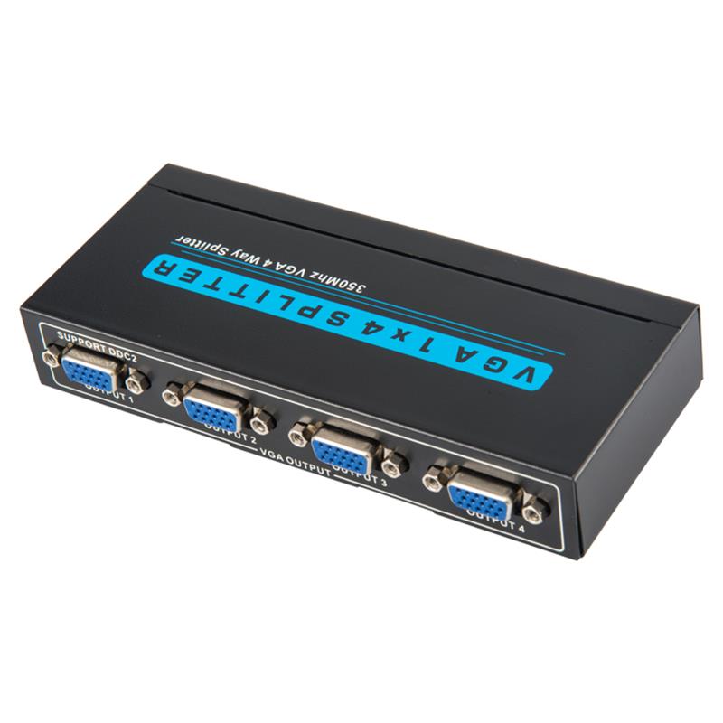 350MHz 4 Way VGA 1x4 Suport Splitter 1080P