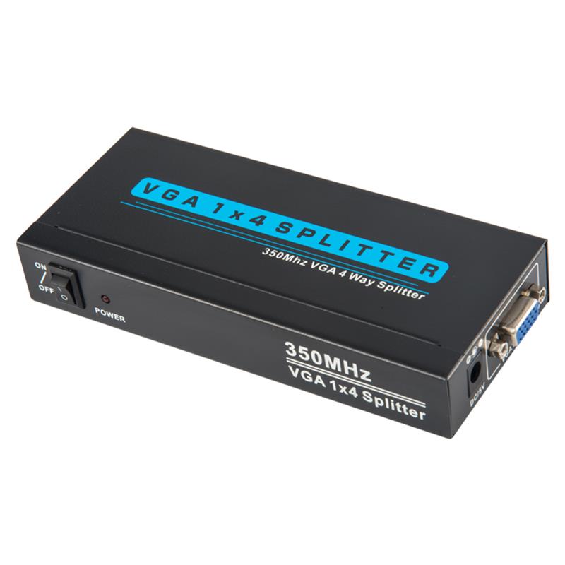 350MHz 4 Way VGA 1x4 Suport Splitter 1080P