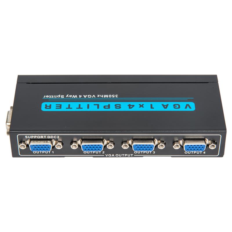 350MHz 4 Way VGA 1x4 Suport Splitter 1080P