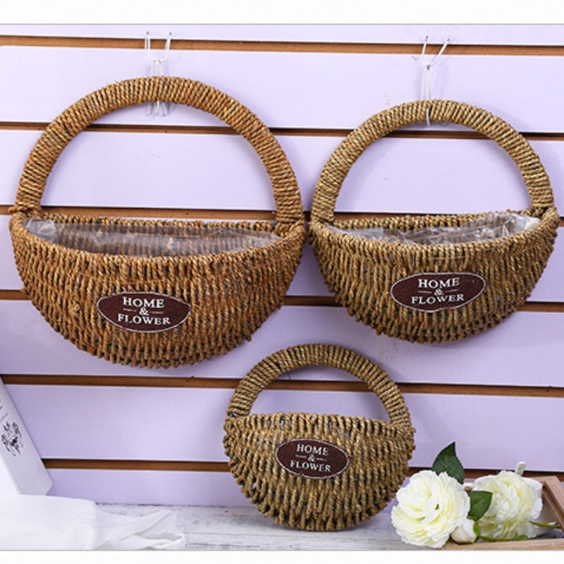 Set de 3 coșuri cu flori de decolteu home decor