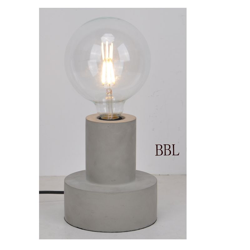 Lampa de masă cu bază din beton cu două niveluri