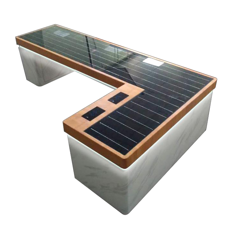 Bănci solare inteligente de economisire a energiei pentru culori calde personalizate pentru parcare