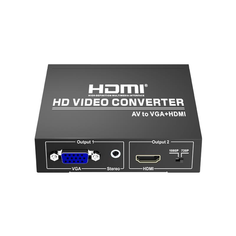 Scaler AV-VGA + HDMI Converter Up 720P / 1080P
