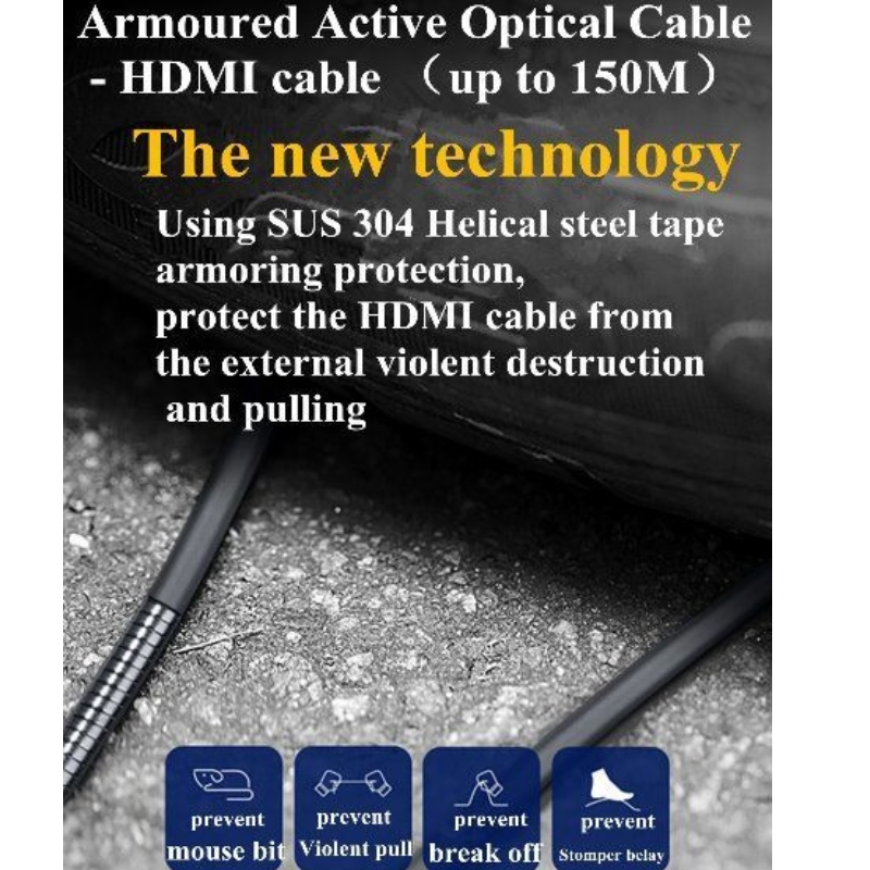 HDMI AOC suport blindat pentru cabluri4K@60hz18G ARC 3D pentru afișarea multimedia în aer liber