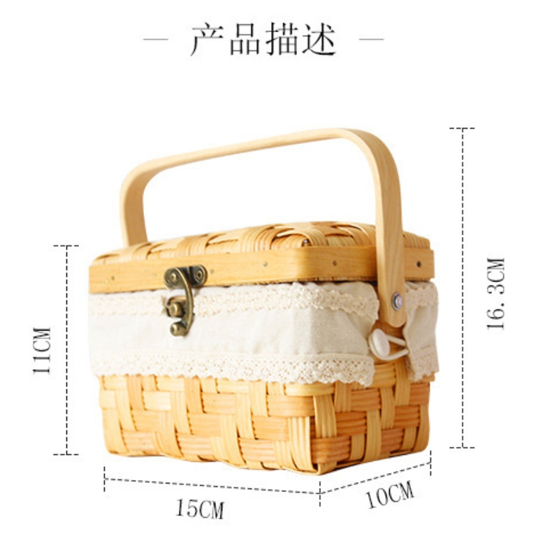 Cos din lemn cu capac