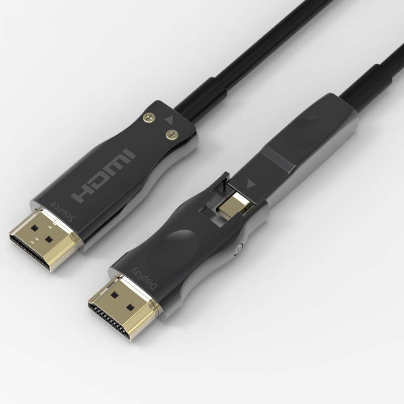 Cel mai bun preț HDMI 2.0 Tip A până la D partea sursă Detachable AOC fibră optică cablu 15m lungime