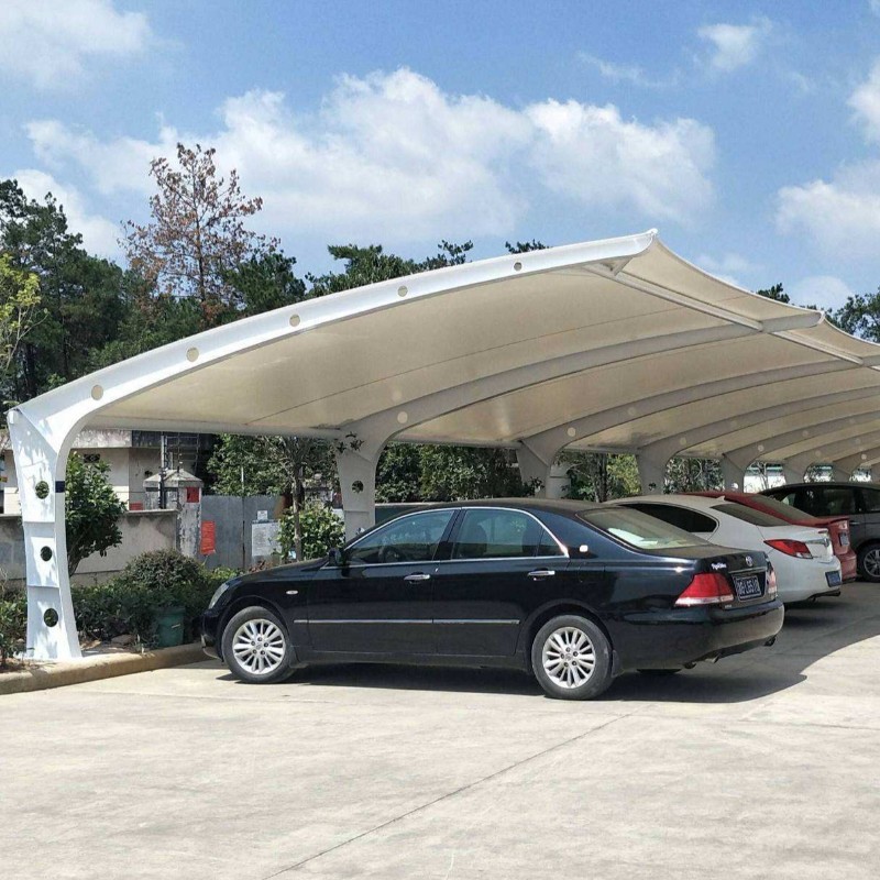 Cadru de oțel prefabricat 10 spațiu de parcare auto cort de umbră de vânzare