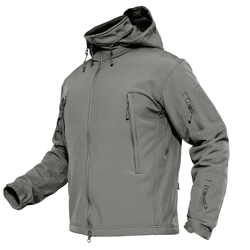 Bărbați Tactical Softshell Jakcet Îmbrăcăminte pentru bărbați Impermeabil personalizat pentru iarnă pălărie detașabilă