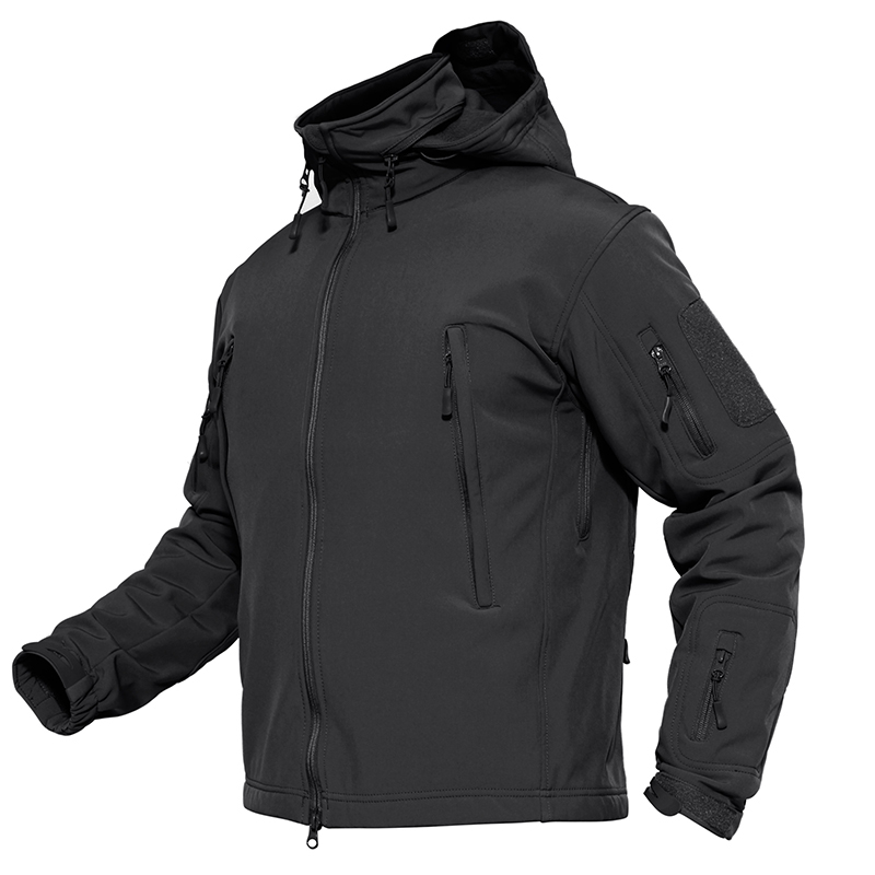 Bărbați Tactical Softshell Jakcet Îmbrăcăminte pentru bărbați Impermeabil personalizat pentru iarnă pălărie detașabilă