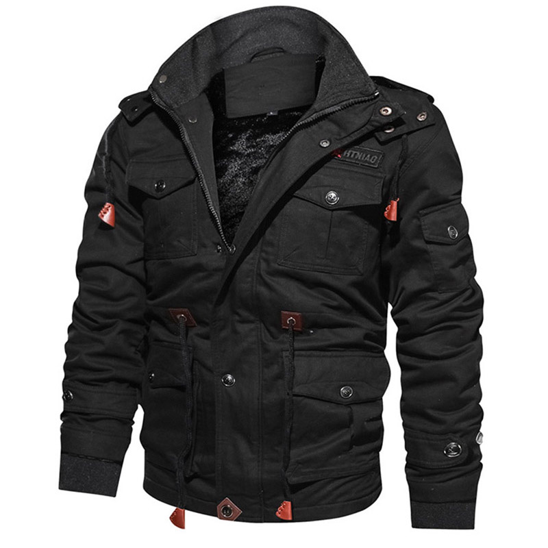 Flăcări de lână Jacket Windbreaker Tactic Pilot Bomber haina Purtare-rezistent la deplasarea Hat Fashing Casual