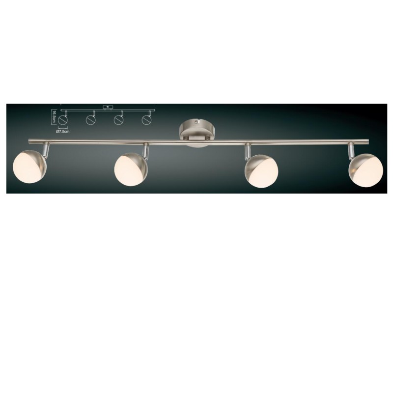 LED-ul de înaltă tensiune spot-4, cu umbră din plastic cu jumătate de sferă