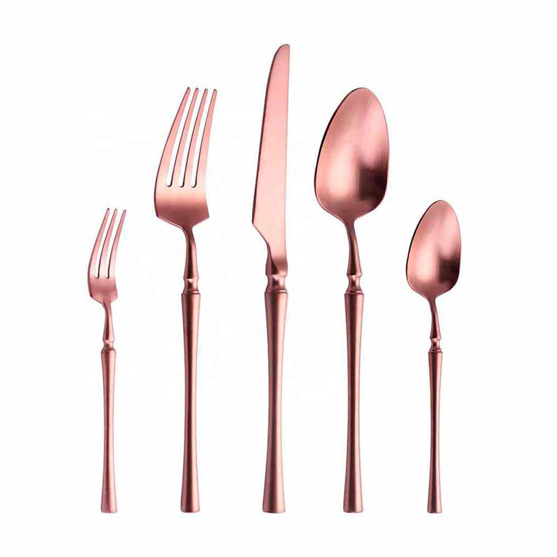Set de tacâmuri din aur din metal european, besteck pvd