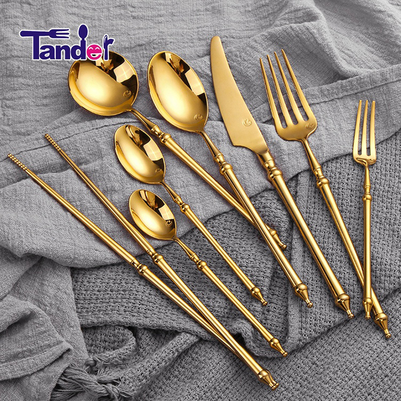 fashinal Tander nou stil european produse din oțel inoxidabil pentru acasă, tacâmuri metalice inox