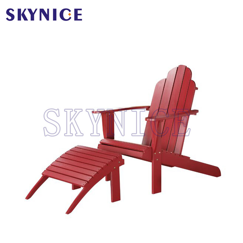 Scaunul Garden Beach Wood Adirondack Chair With Footsrest