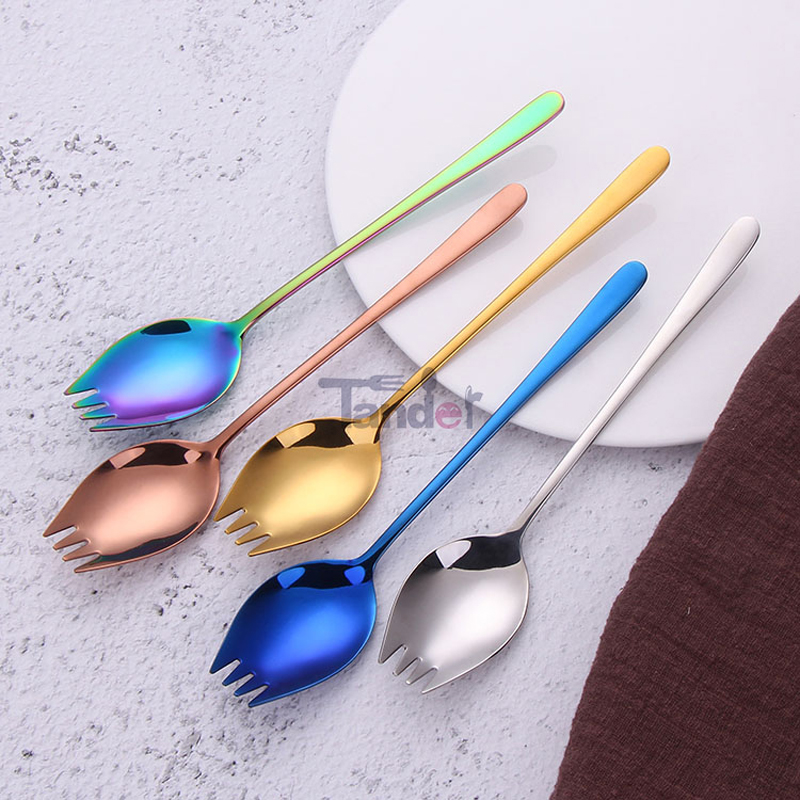 inox salata furculiță angro metal camping reusable oțel inoxidabil spork